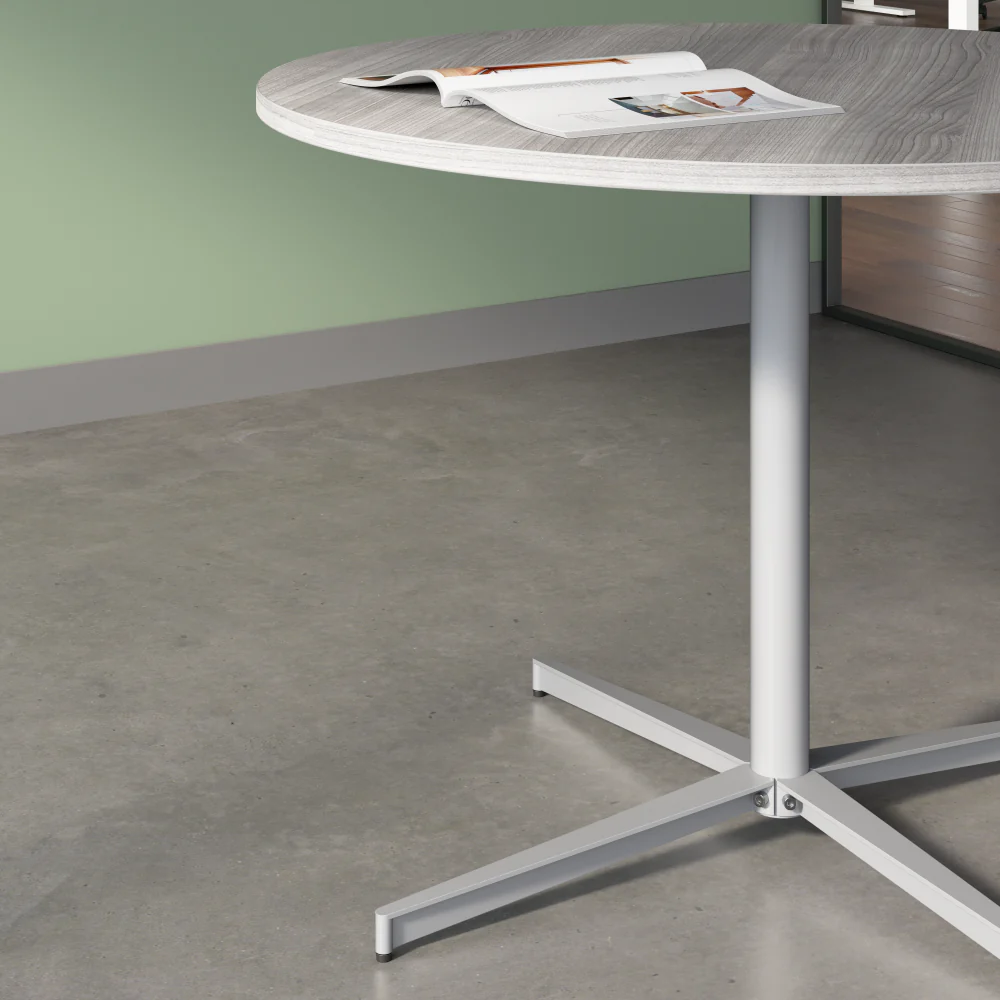 42-inch Round Conference Table with Metal Base - Image 19