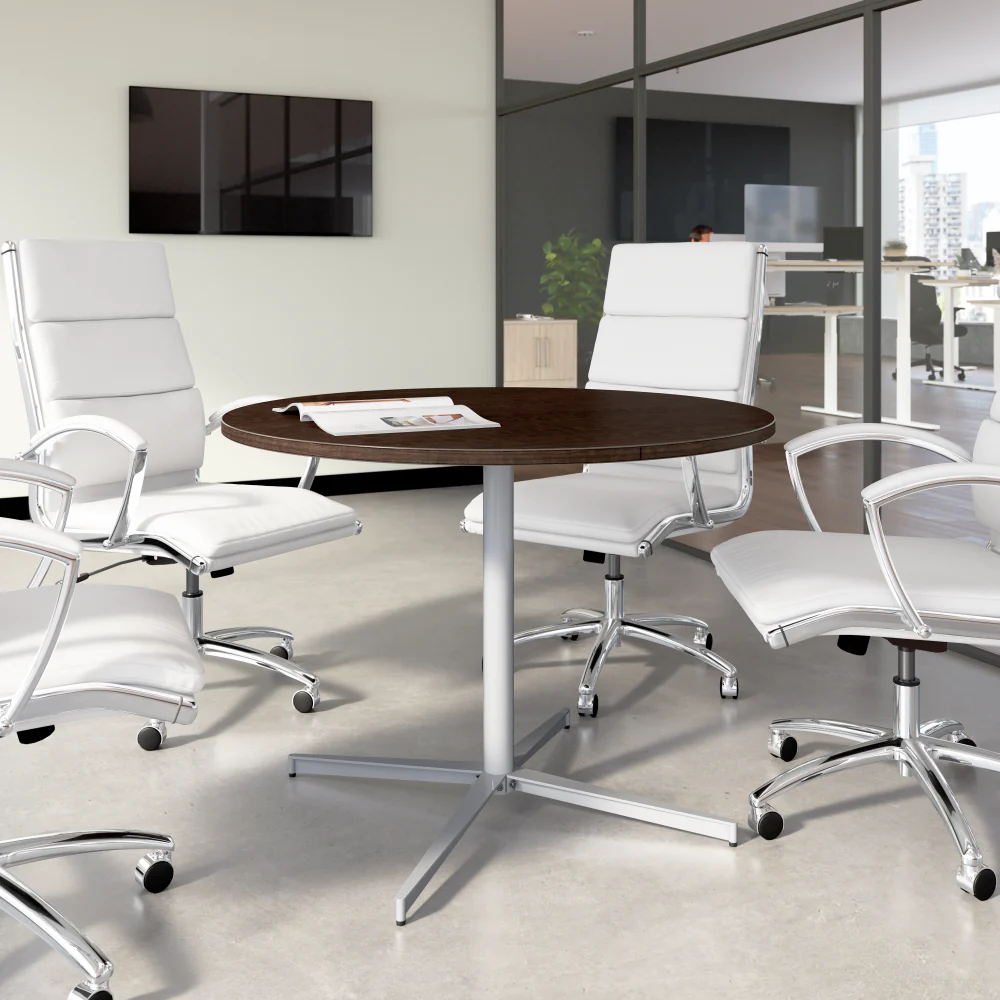 42-inch Round Conference Table with Metal Base - Image 28