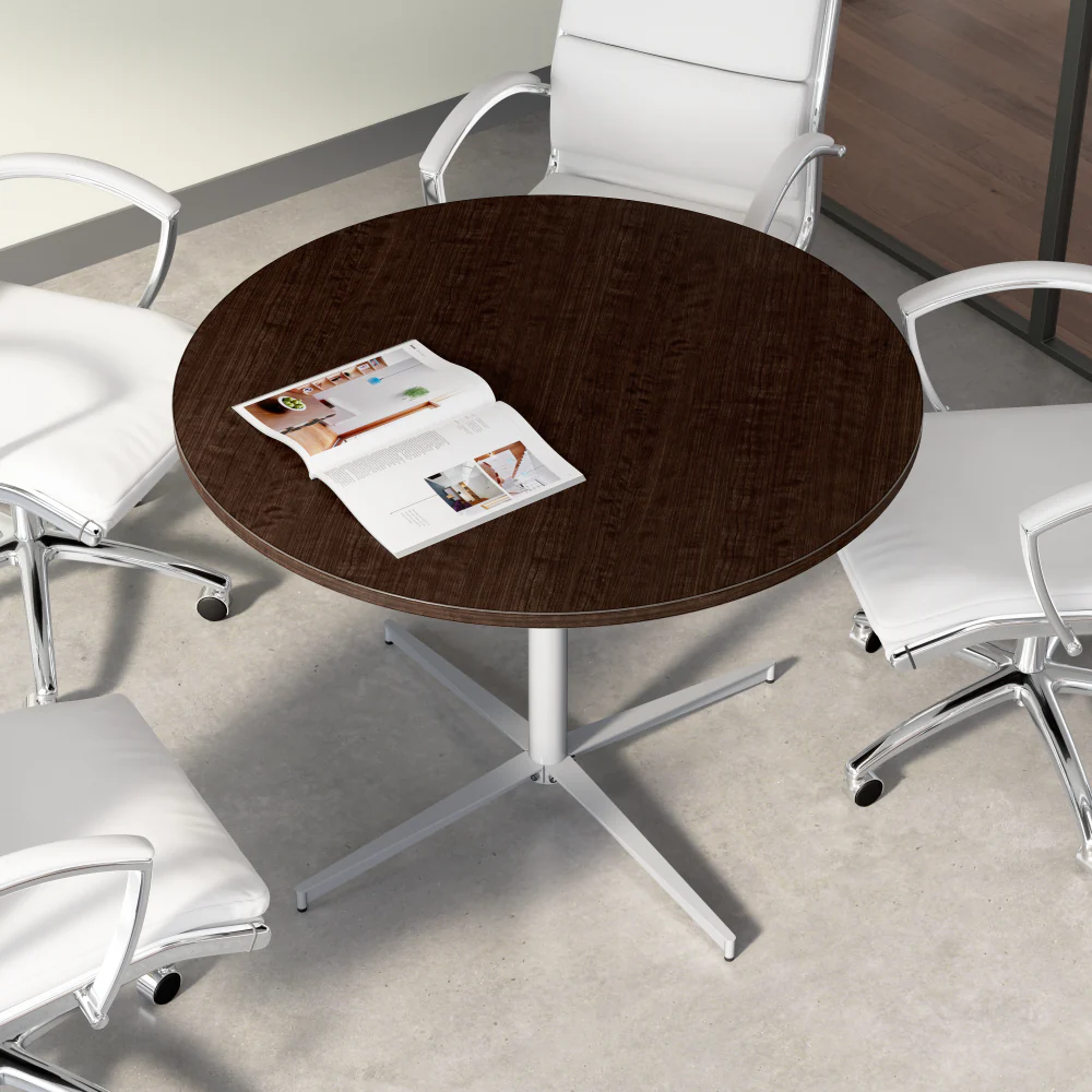 42-inch Round Conference Table with Metal Base - Image 29
