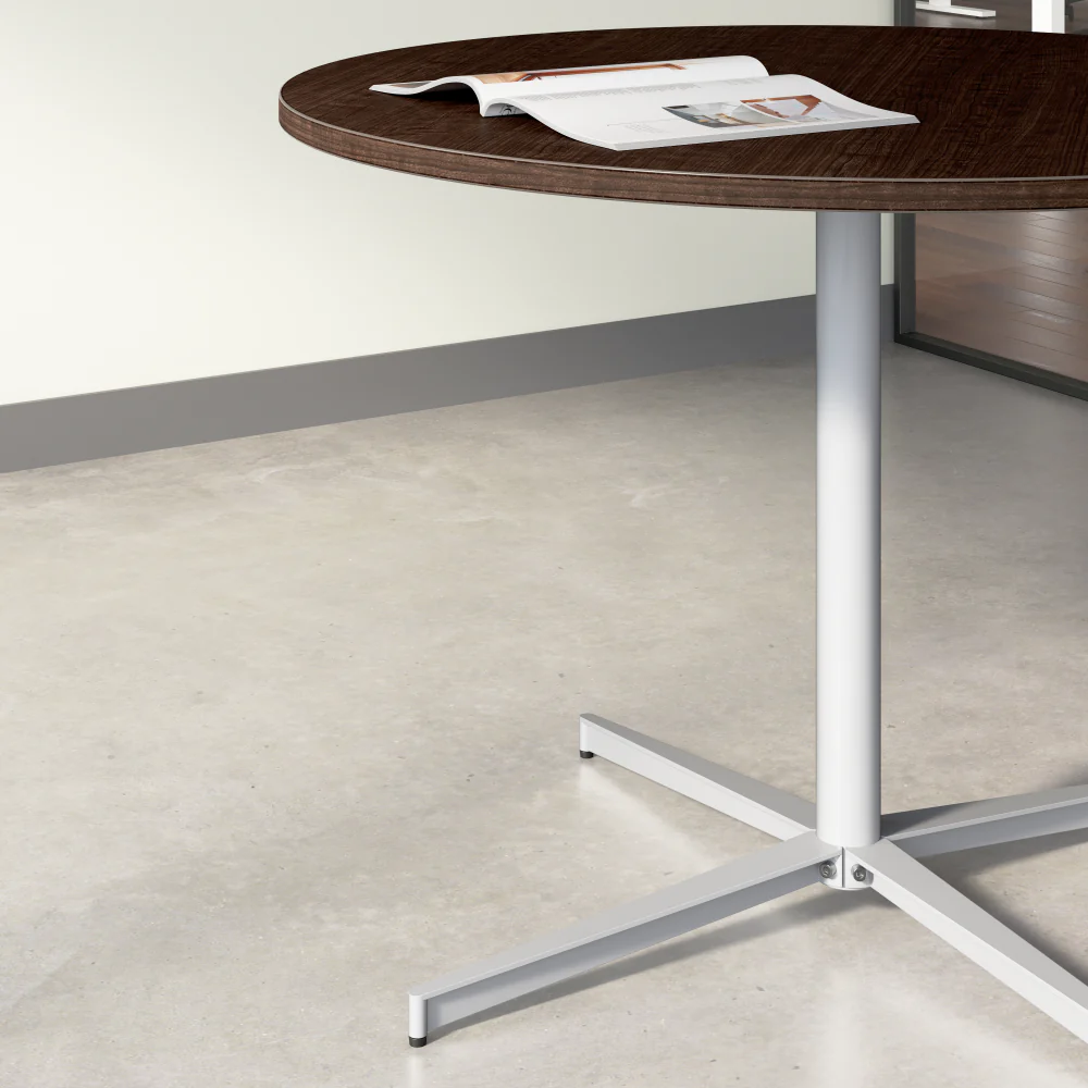 42-inch Round Conference Table with Metal Base - Image 30