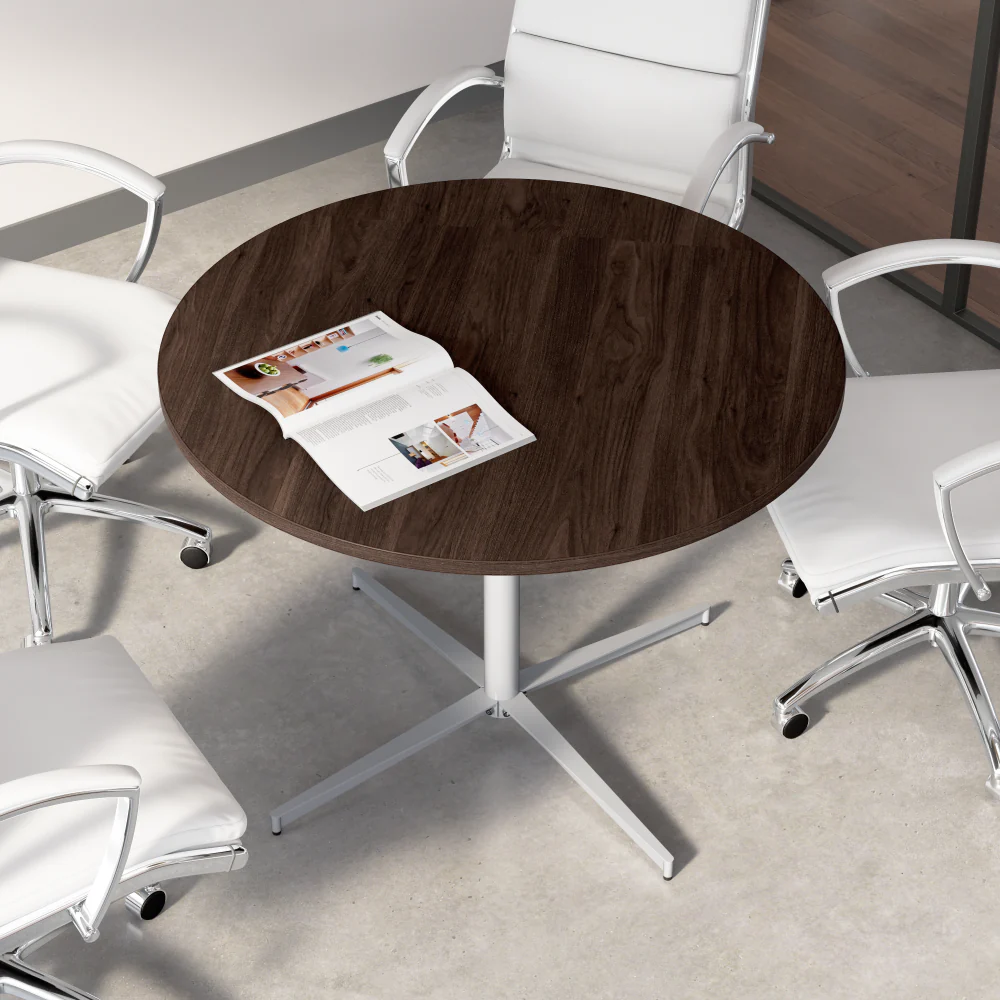 42-inch Round Conference Table with Metal Base - Image 34
