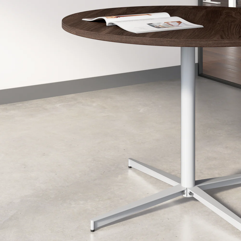 42-inch Round Conference Table with Metal Base - Image 35