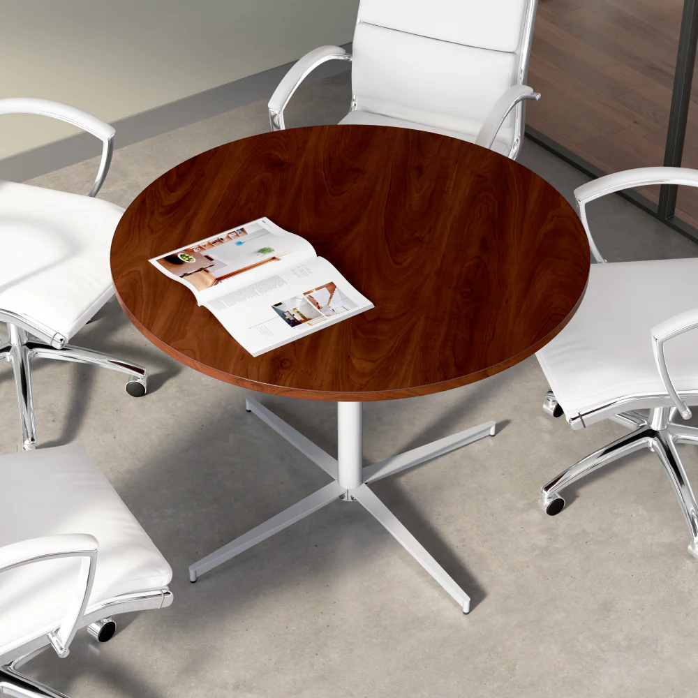 42-inch Round Conference Table with Metal Base - Image 8
