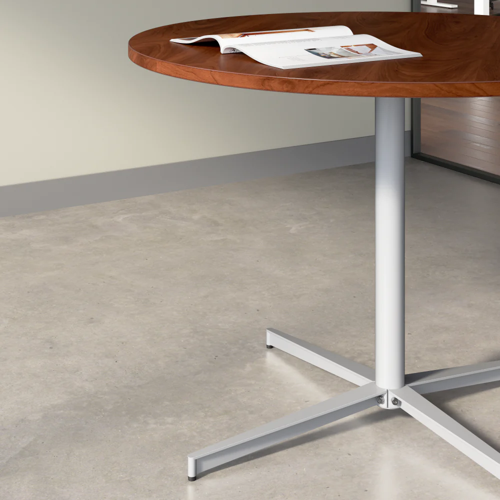 42-inch Round Conference Table with Metal Base - Image 9