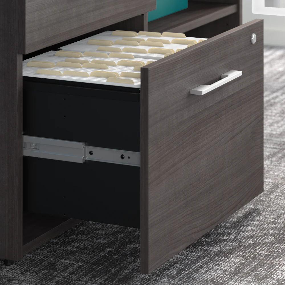 Office 500 Low Storage Cabinet with Drawers and Shelves - Image 10