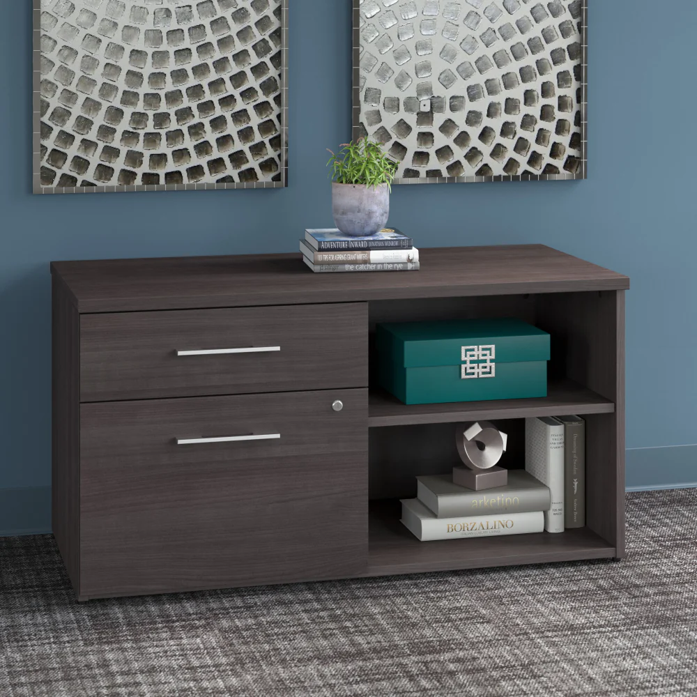 Office 500 Low Storage Cabinet with Drawers and Shelves - Image 7