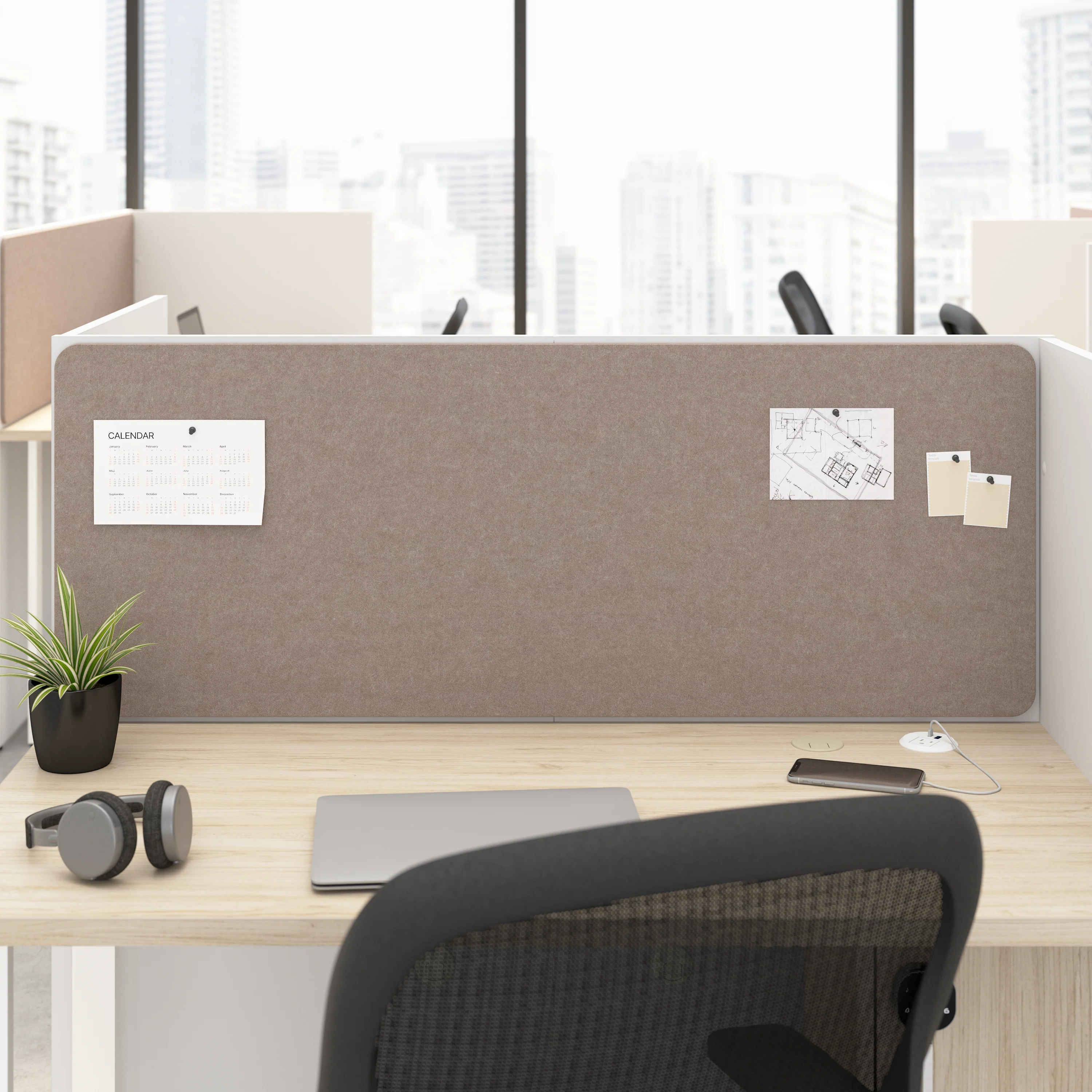 Hustle Tackboard for 48-inch Cubicle Desk - Image 5