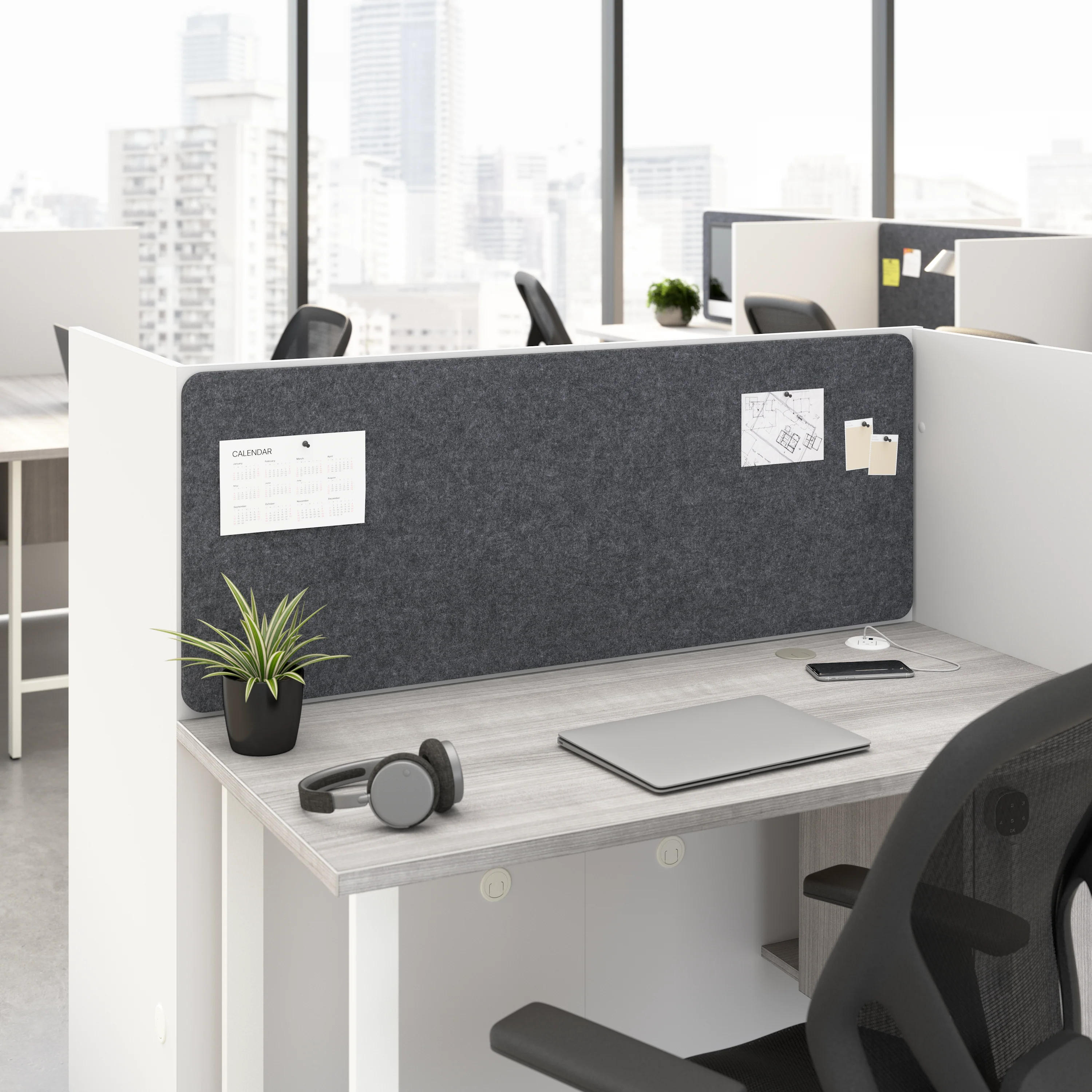 Hustle Tackboard for 48-inch Cubicle Desk - Image 7