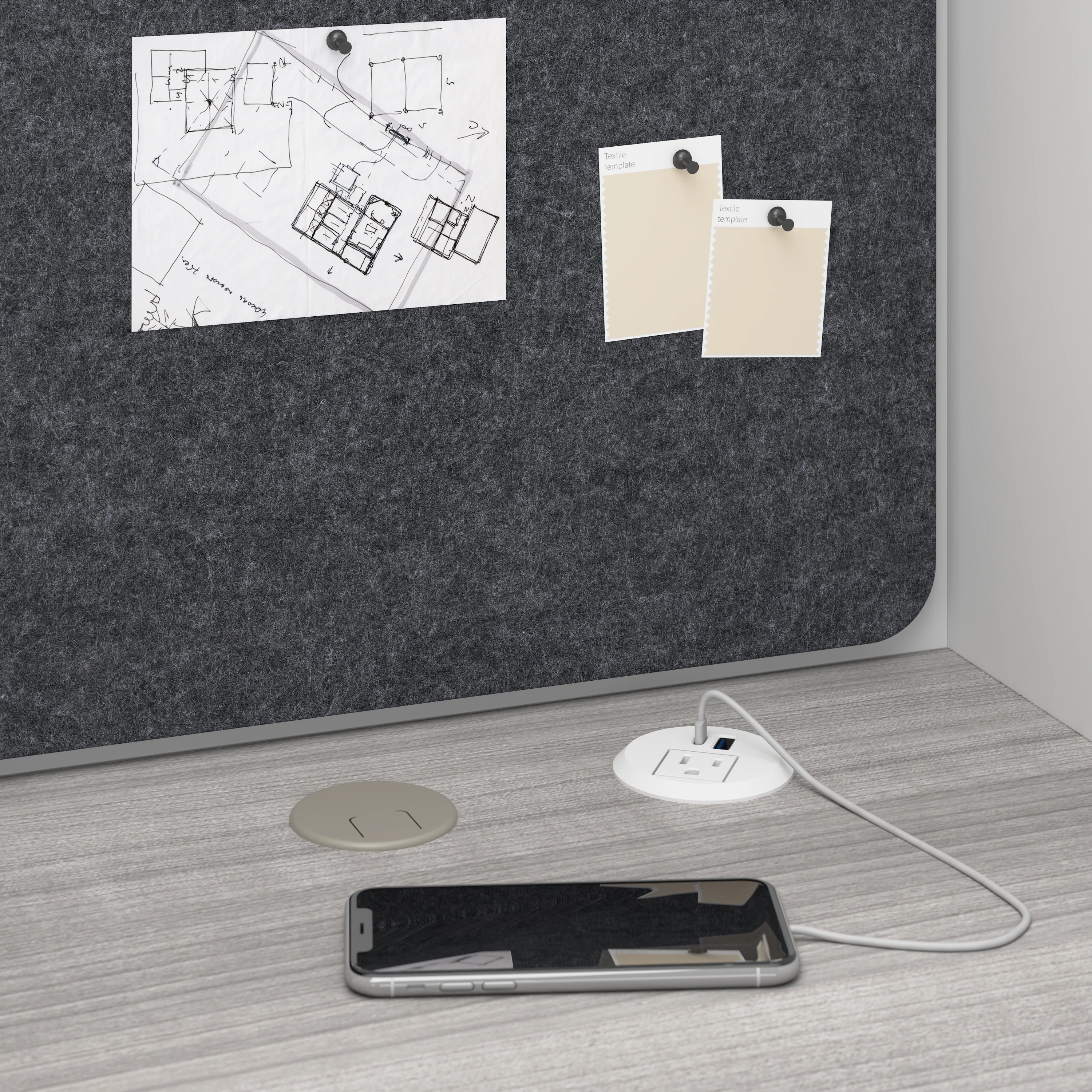 Hustle Tackboard for 48-inch Cubicle Desk - Image 9
