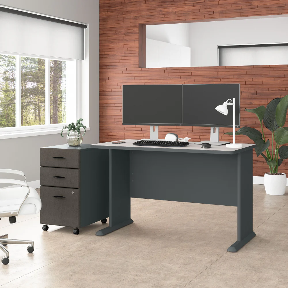 Series A 48W Desk with Mobile File Cabinet - Image 14