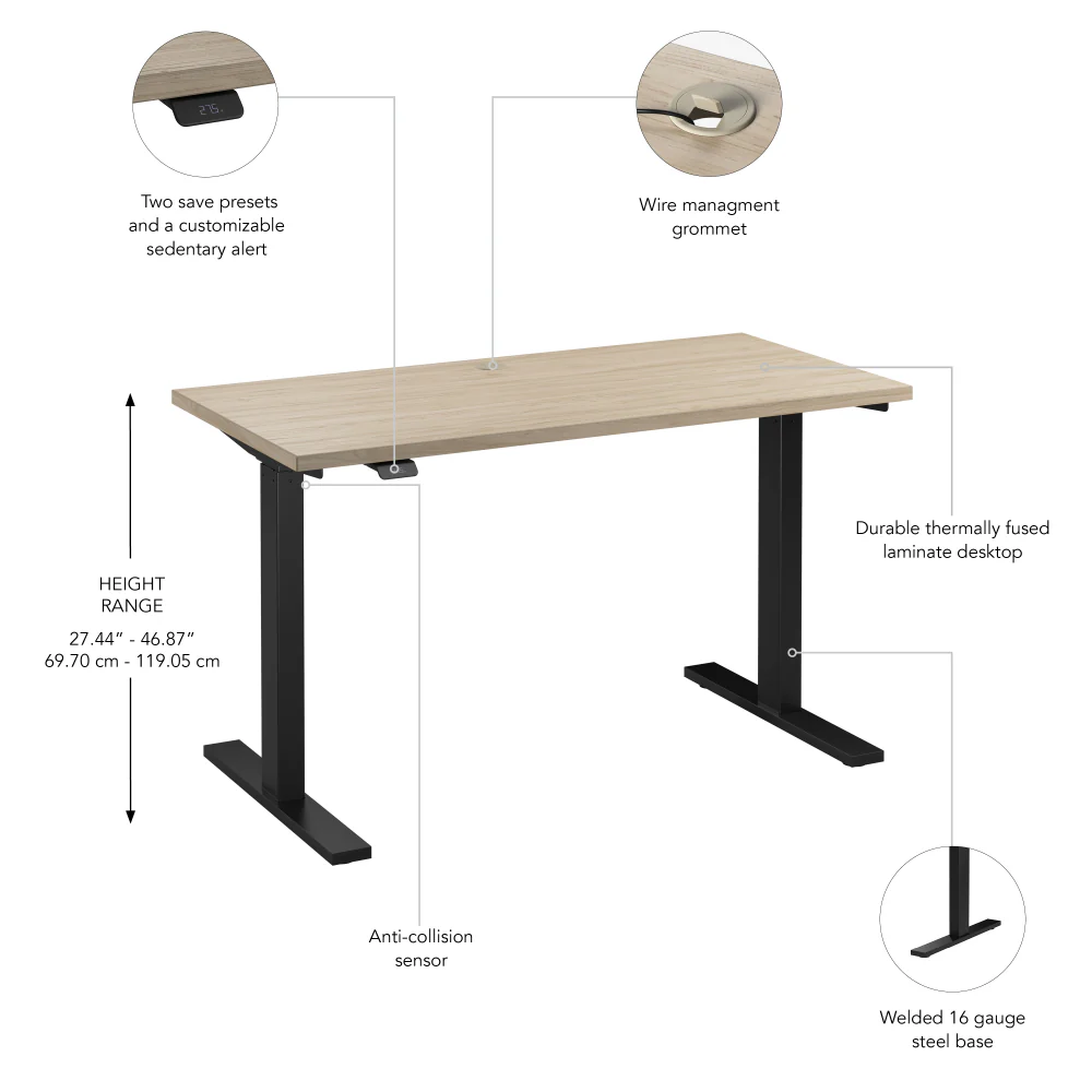 Move 60 Series 48W x 24D Electric Height Adjustable Standing Desk - Image 12