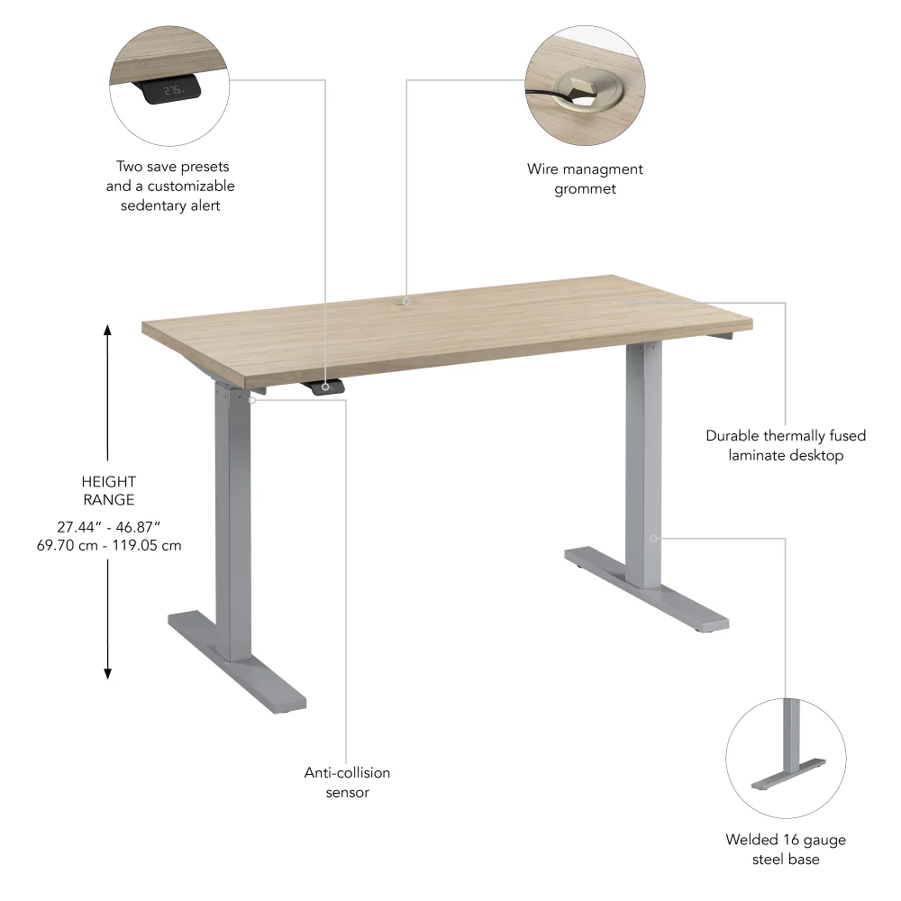 Move 60 Series 48W x 24D Electric Height Adjustable Standing Desk - Image 6