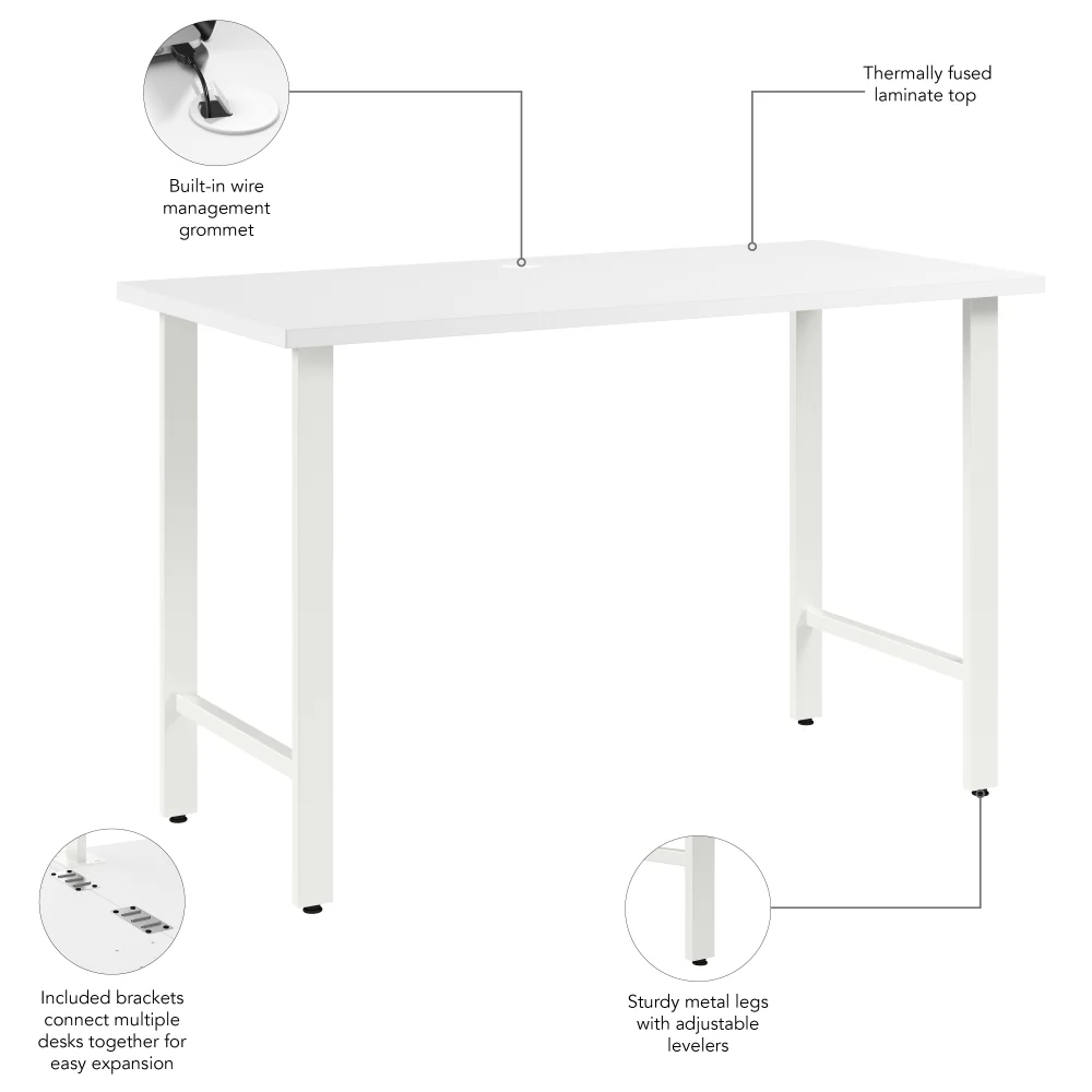 Hustle 48W x 24D Computer Desk with Metal Legs - Image 8