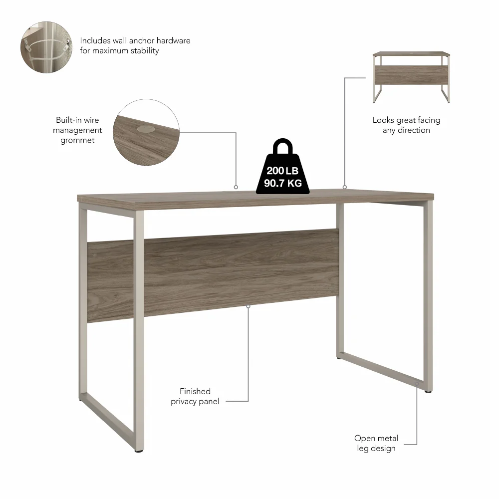 Hybrid 48W x 24D Computer Table Desk with Metal Legs - Image 31