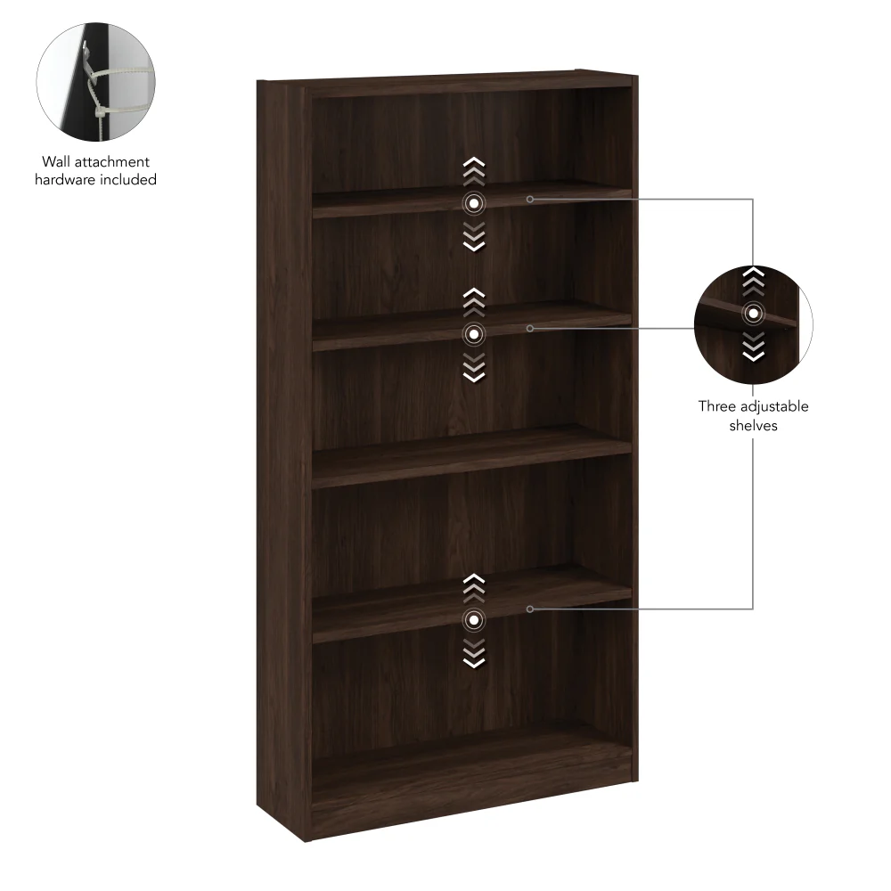 Vista Tall 5 Shelf Bookcase - Image 6