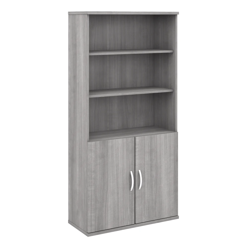 Hybrid Tall 5 Shelf Bookcase with Doors - Image 21