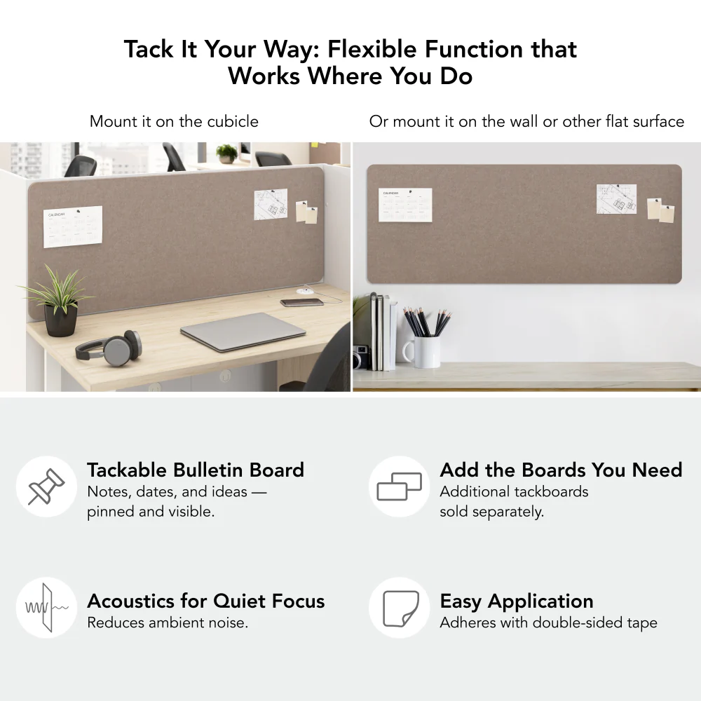 Hustle Tackboard for 60-inch Cubicle Desk - Image 12