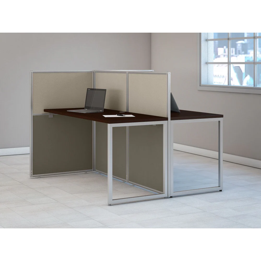 Easy Office 60W 2 Person Cubicle Desk Workstation with 45H Panels - Image 13