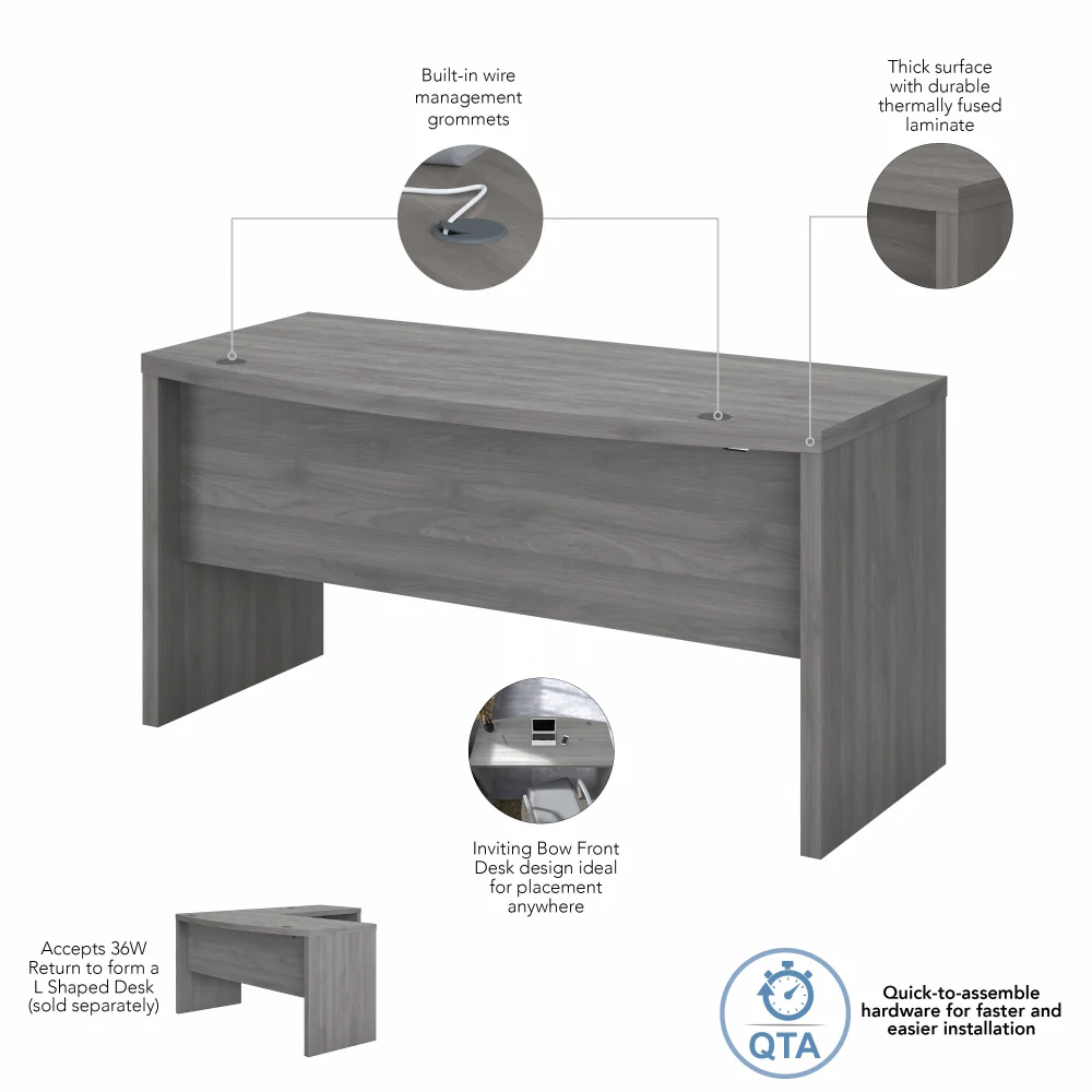 Echo 60W Bow Front Desk - Image 19