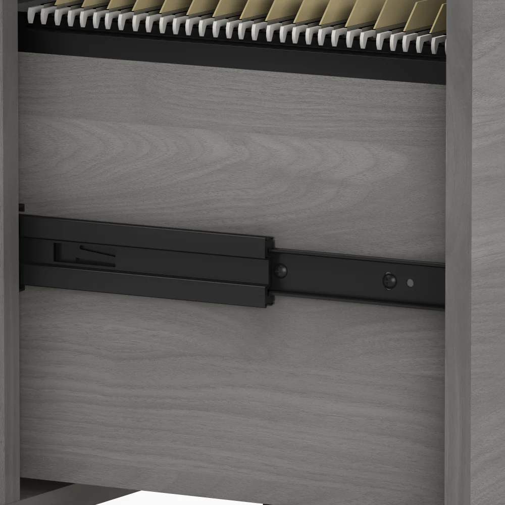 Echo Bow Front Desk and Credenza with Mobile File Cabinet - Image 18