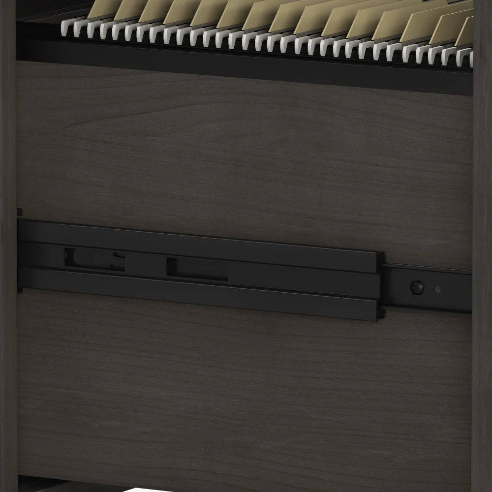 Echo Bow Front Desk and Credenza with Mobile File Cabinet - Image 5