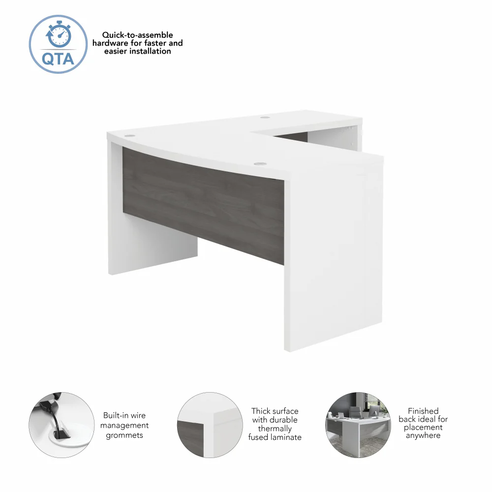 Echo L Shaped Bow Front Desk - Image 6