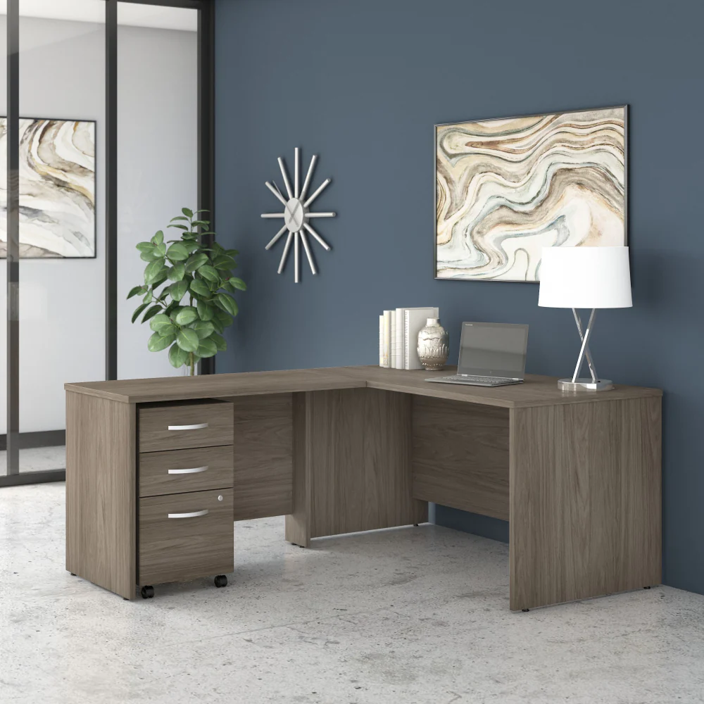 Studio C 60W x 30D L Shaped Desk with Mobile File Cabinet and 42W Return - Image 20