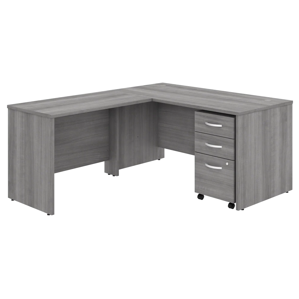 Studio C 60W x 30D L Shaped Desk with Mobile File Cabinet and 42W Return - Image 30