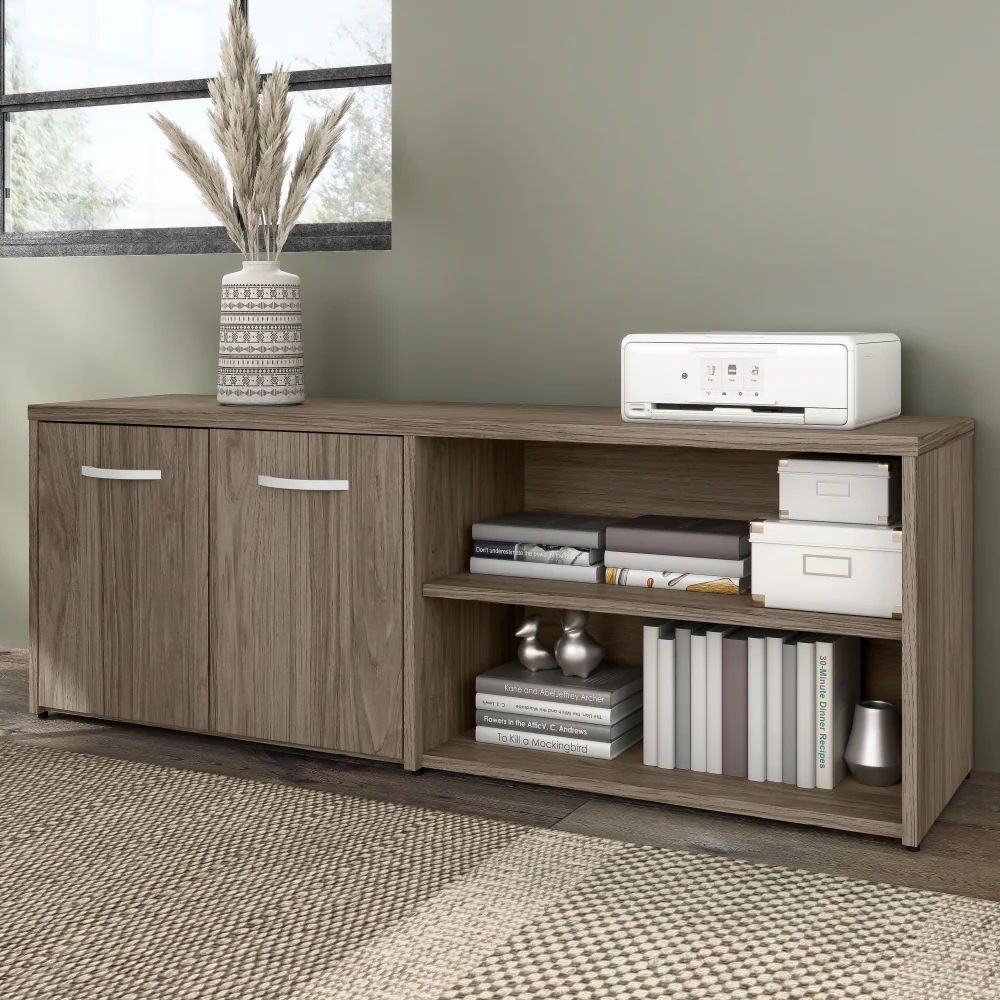 Hybrid Low Storage Cabinet with Doors and Shelves - Image 18