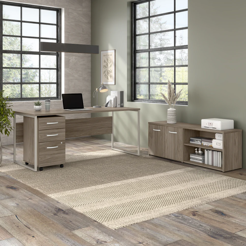 Hybrid Low Storage Cabinet with Doors and Shelves - Image 20