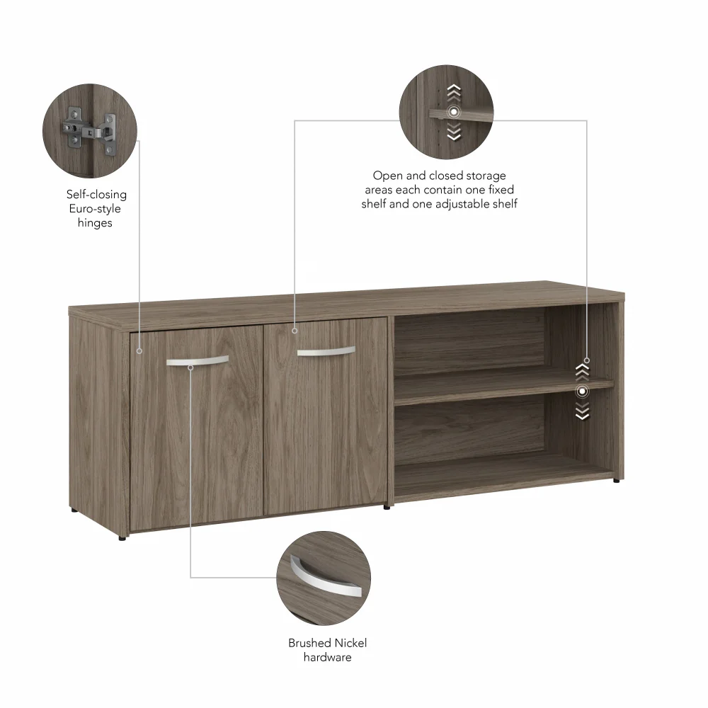 Studio C Low Storage Cabinet with Doors and Shelves - Image 15