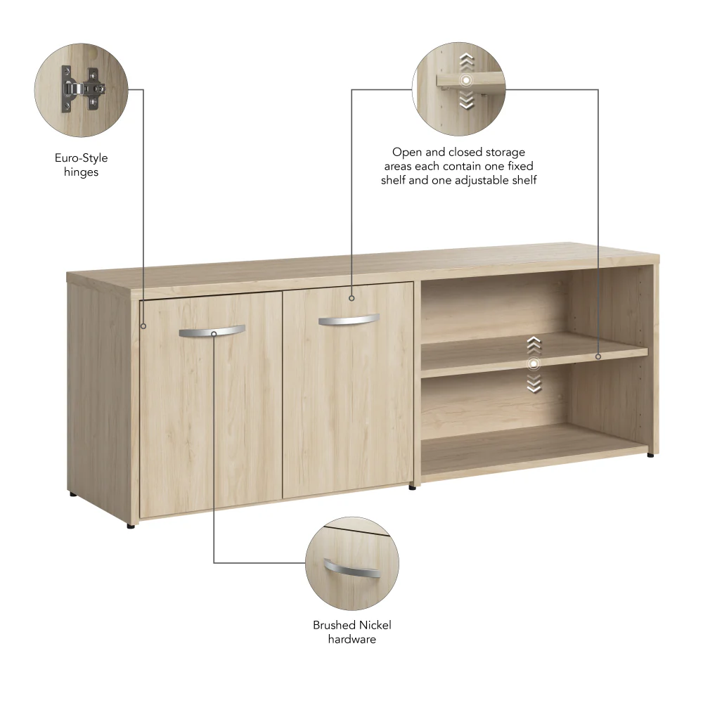 Studio C Low Storage Cabinet with Doors and Shelves - Image 30