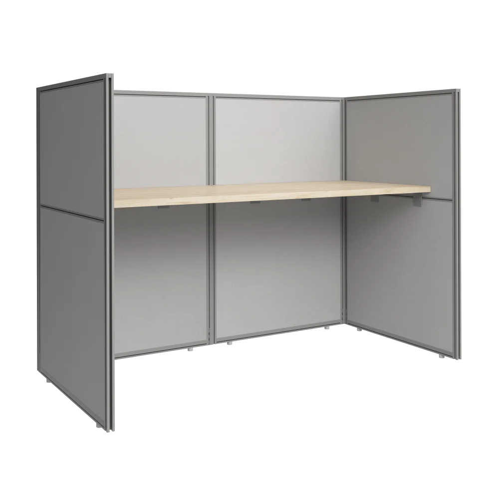 Easy Office 60W Cubicle Desk Workstation with 45H Closed Panels - Image 10