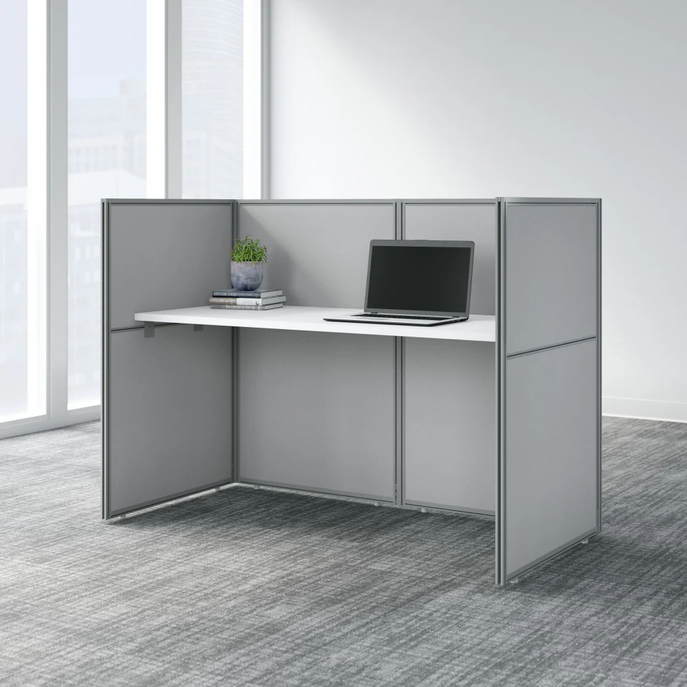 Easy Office 60W Cubicle Desk Workstation with 45H Closed Panels - Image 6