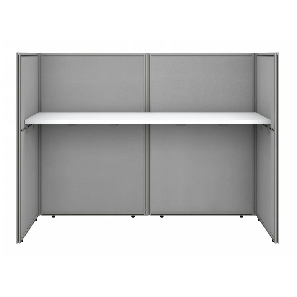 Easy Office 60W Cubicle Desk Workstation with 45H Closed Panels - Image 7