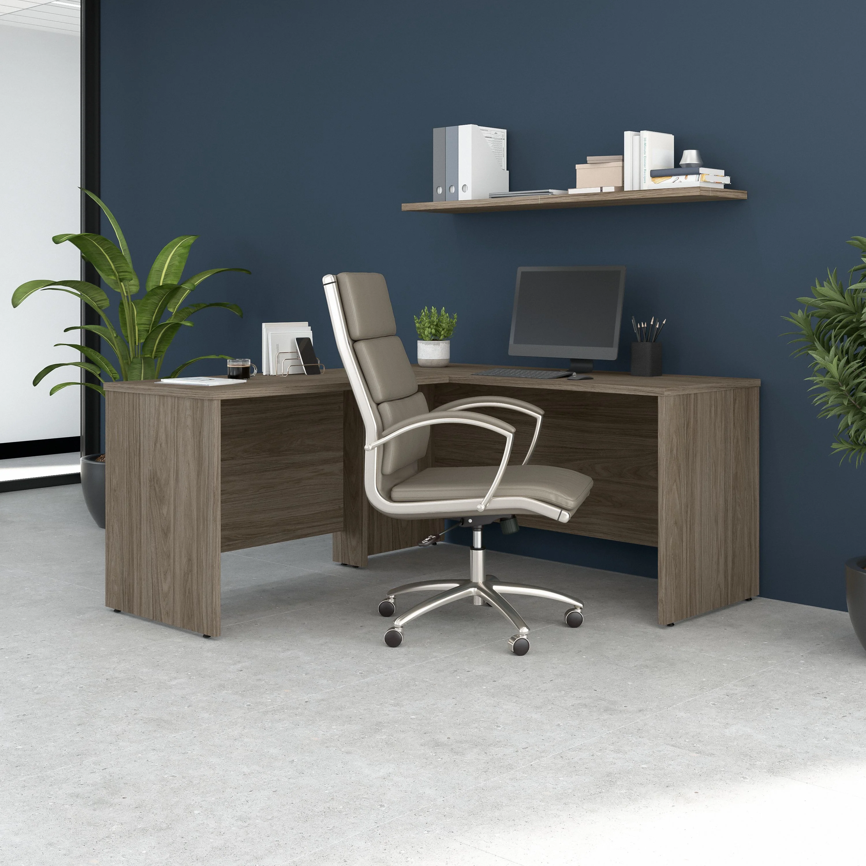 Studio C 60W x 24D L Shaped Desk with 42W Return - Image 6