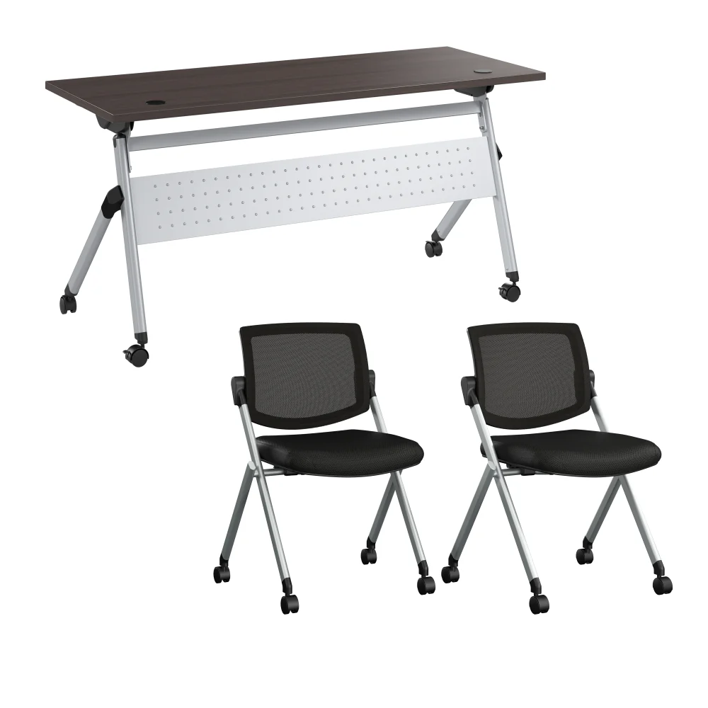 Envision 60W Folding Training Table and 2 Folding Chairs - Image 7