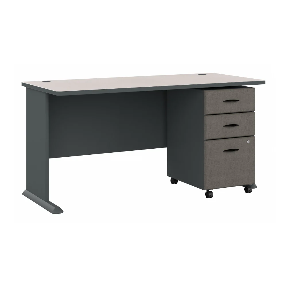 Series A 60W Desk with Mobile File Cabinet - Image 13