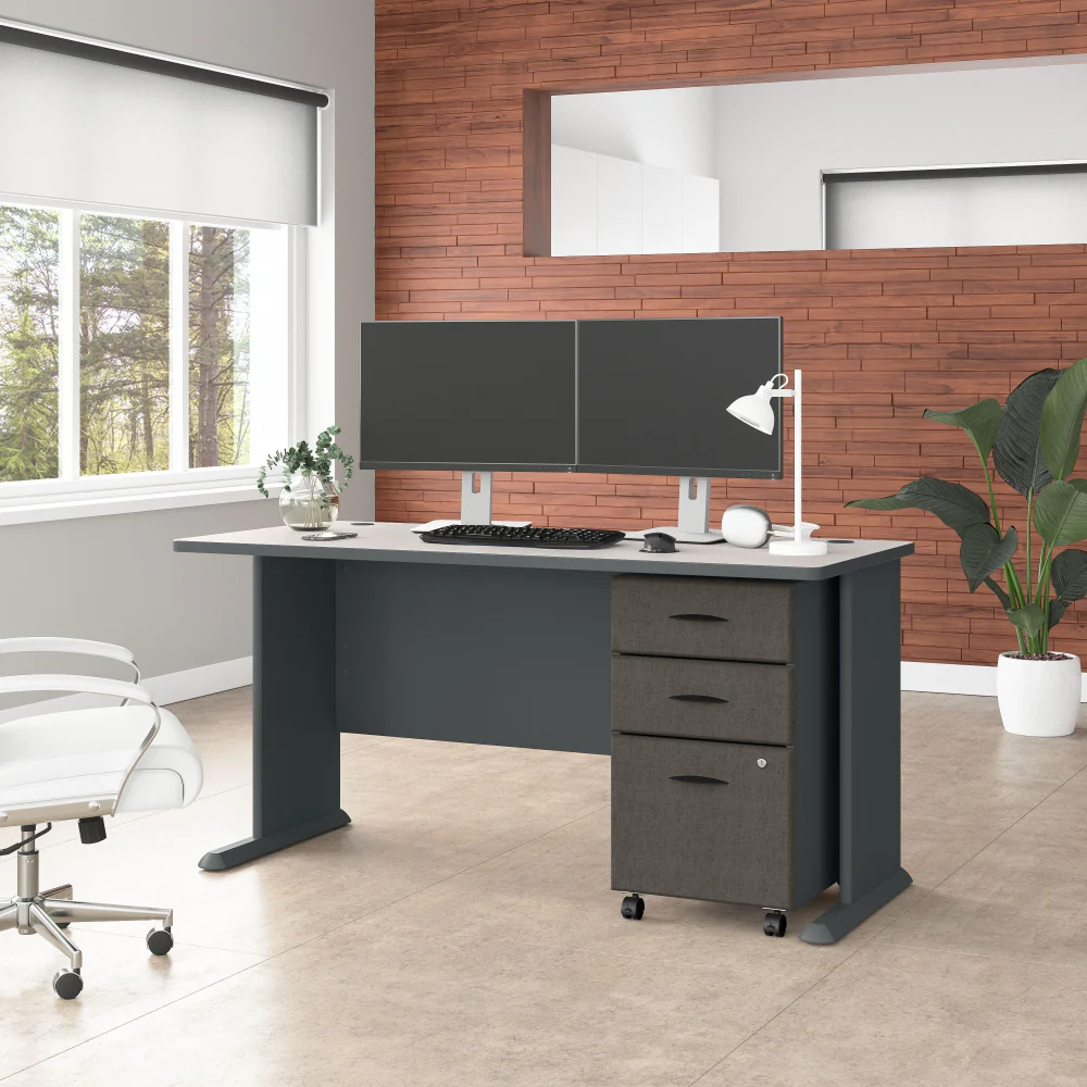 Series A 60W Desk with Mobile File Cabinet - Image 14