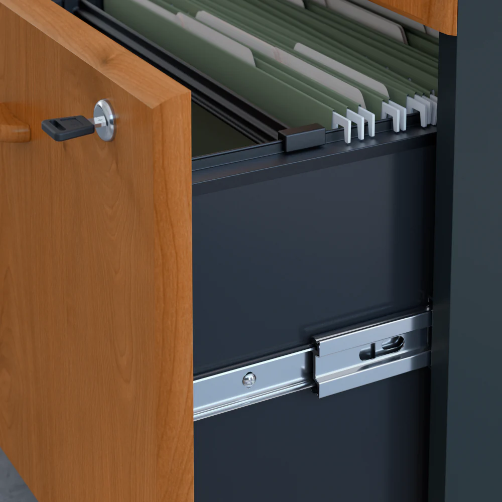 Series A 60W Desk with Mobile File Cabinet - Image 3