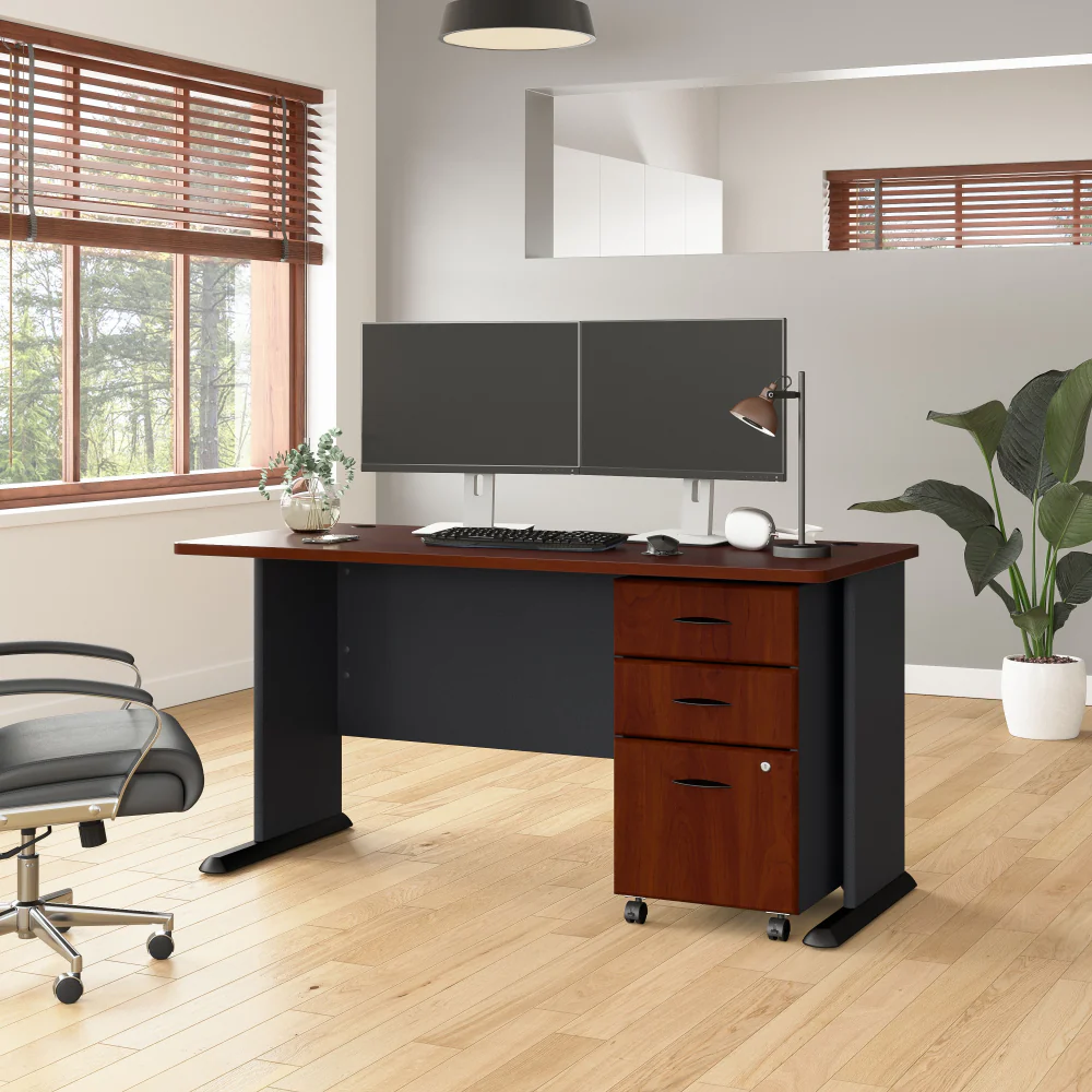 Series A 60W Desk with Mobile File Cabinet - Image 8