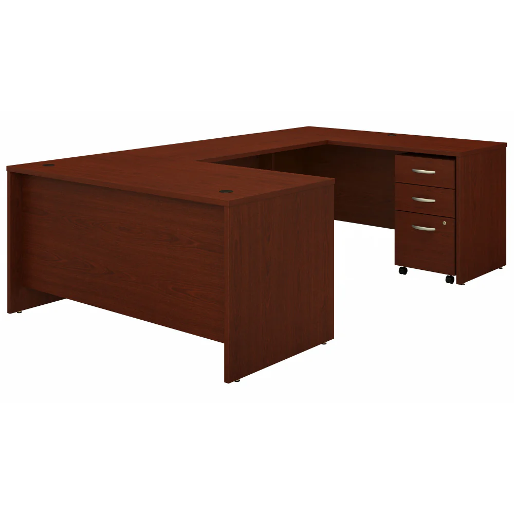 Series C 60W U Shaped Desk with 3 Drawer Mobile File Cabinet - Image 11
