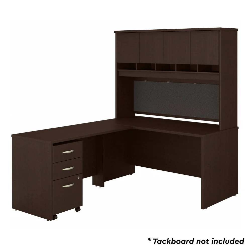 Series C 60W L Shaped Desk with Hutch and Mobile File Cabinet - Image 3