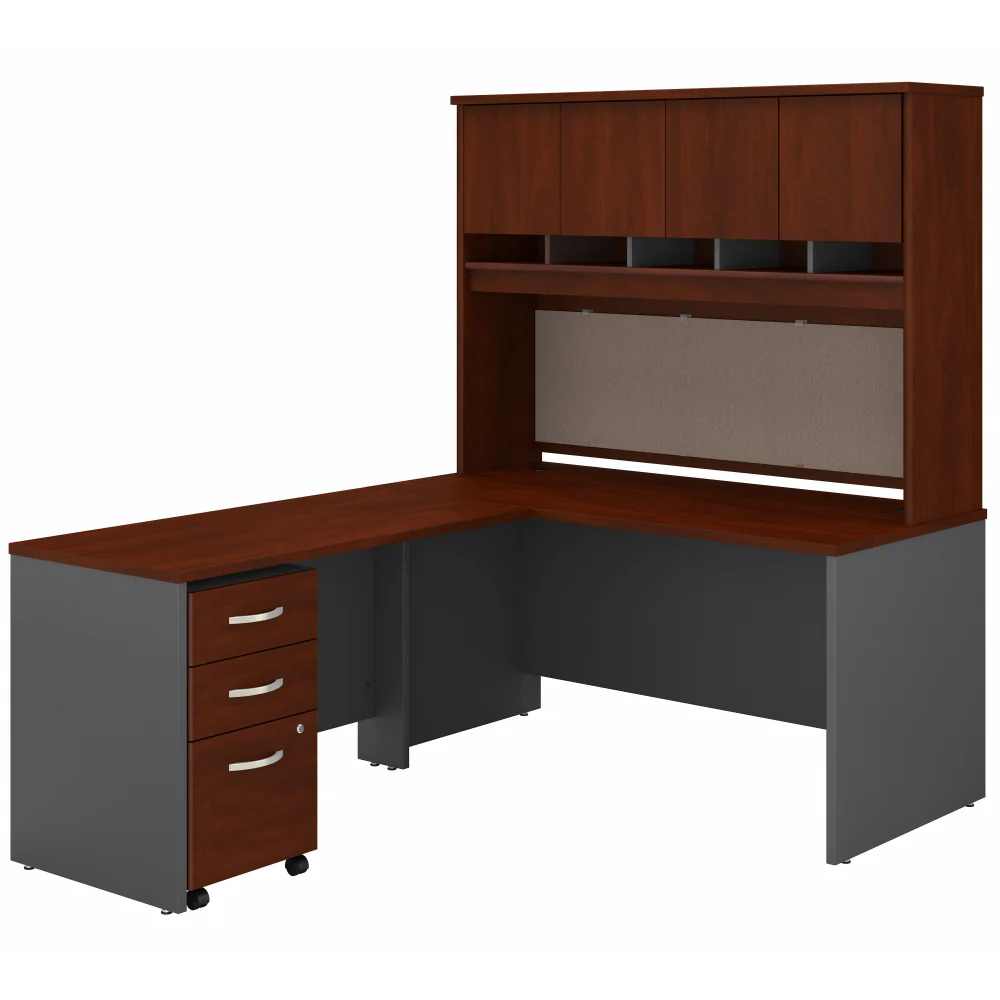 Series C 60W L Shaped Desk with Hutch and Mobile File Cabinet - Image 7