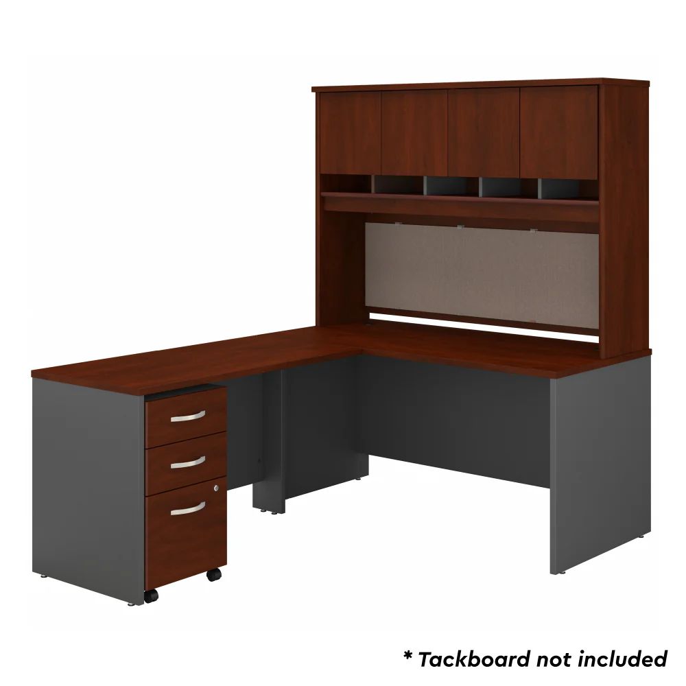 Series C 60W L Shaped Desk with Hutch and Mobile File Cabinet - Image 9