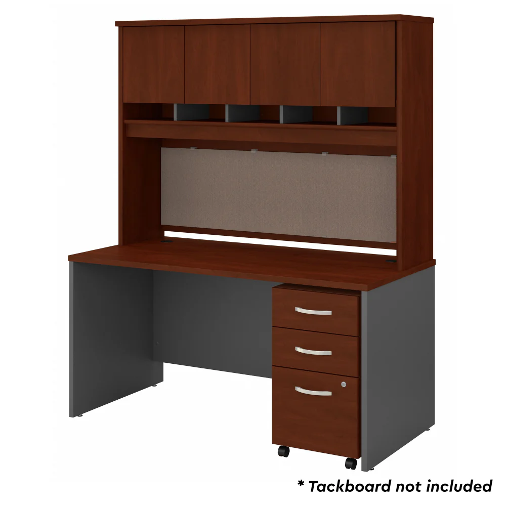 Series C 60W x 30D Office Desk with Hutch and Mobile File Cabinet - Image 3