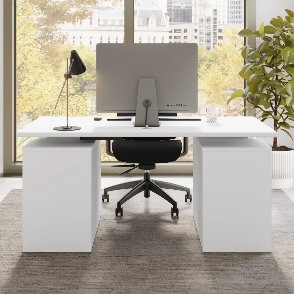 Stratus 60W x 30D Electric Height Adjustable Standing Desk with Drawers - Image 13