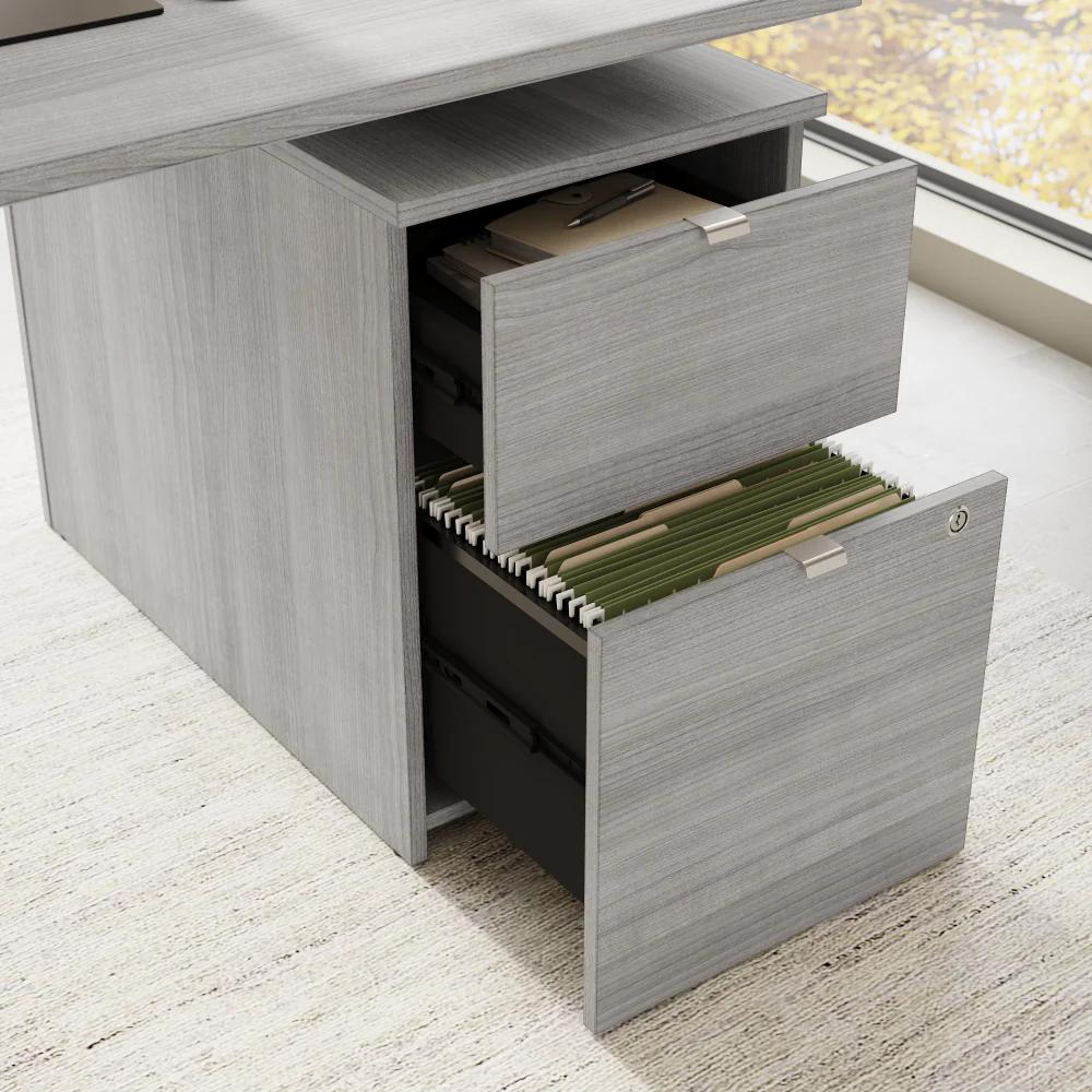 Stratus 60W x 30D Electric Standing Desk with Drawers and Modesty Panel - Image 19