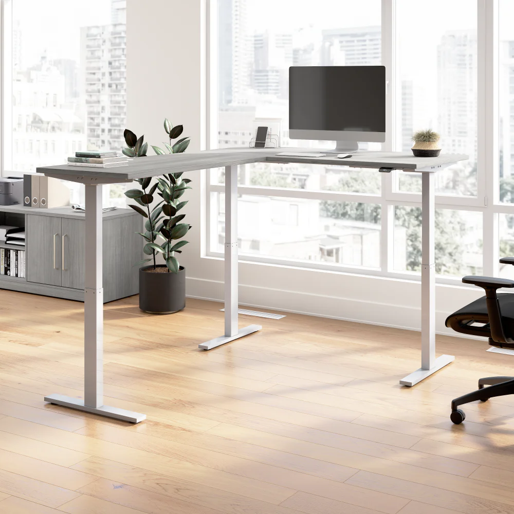 Move 60 Series 60W Height Adjustable L Shaped Standing Desk - Image 38