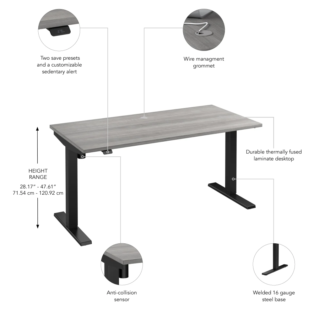 Move 40 Series 60W x 30D Electric Height Adjustable Standing Desk - Image 12
